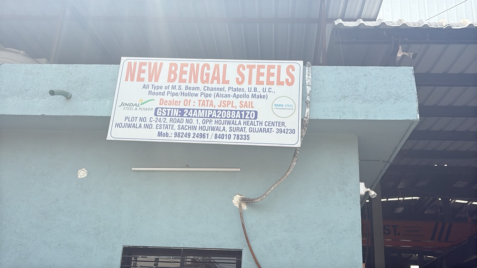 New Bengal Steels Godown Facility in Sachin GIDC